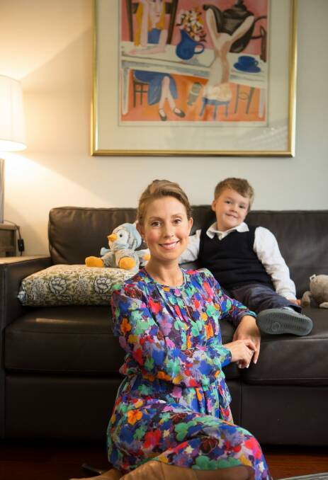 Veronica Angelatos, with her son Oliver. Photo: Simon Schluter 