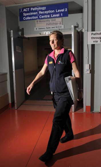 Nurse Fiona Kimber: ‘‘I got into the habit of always taking the stairs at work, I never take the lift.’’ Total: 17,678 steps. Photo: Graham Tidy