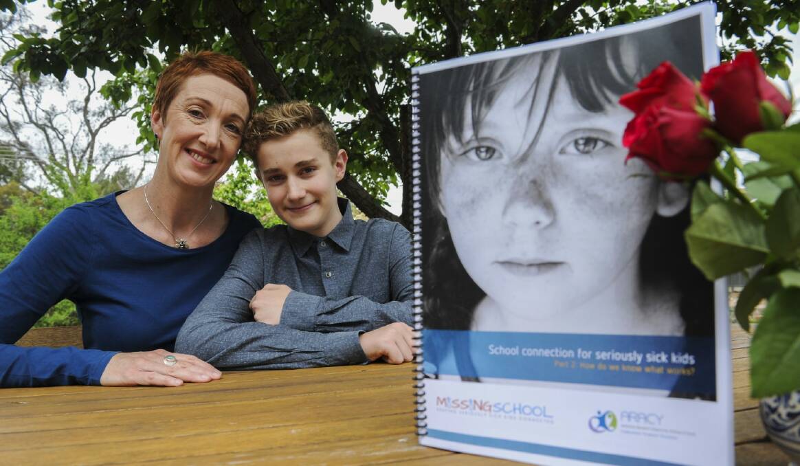 Co-founder of Missing School Megan Gilmour and her son Darcy. Photo: Graham Tidy