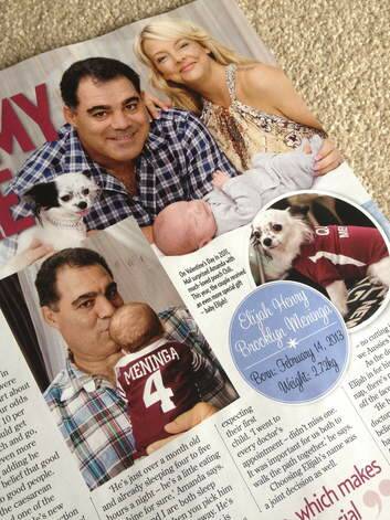 The New Idea article on Mal Meninga becoming a new dad at the age of 52.