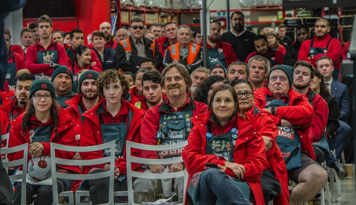 Bunnings hired 180 staff members, 40 of whom were relocated from other stores.  Photo: Karleen Minney