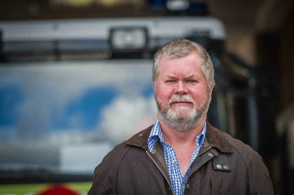 Retired station officer Graeme Gallagher, who says PFAS was "sprayed everywhere" at the back of the Fyshwick fire station. Photo: Karleen Minney