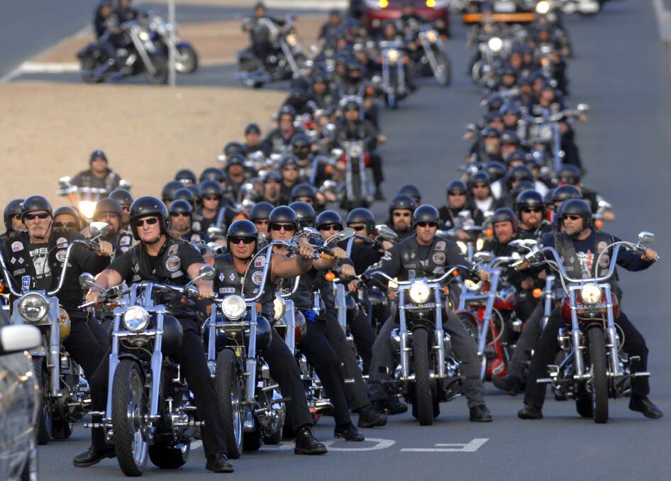 Large gatherings of bikie gang members are permitted within the ACT. Photo: Fairfax Media