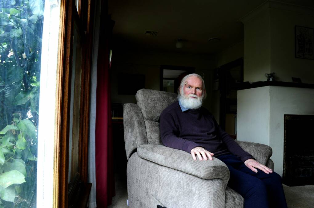 David Walker at his home in Ainslie after the attack in April. Photo: Melissa Adams