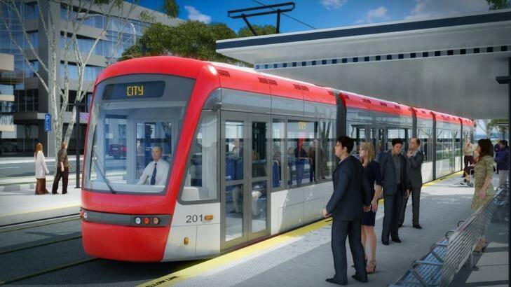 Travelling light: An artist's impression of the proposed Capital Metro light rail.