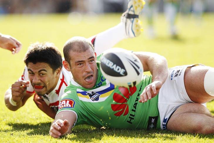 He will be back ... Raiders deny rumours Terry Campese will sit out the Brisbane match. Photo: Getty