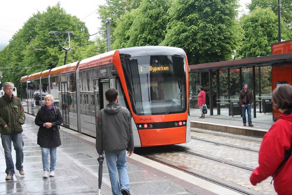Bybanen light rail trams in Bergen, Norway. Photo: Supplied