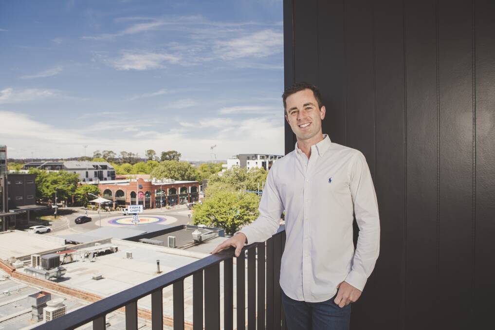 Real estate agent Adrian Stroh has recently bought a new apartment in Braddon. Photo: Jamila Toderas