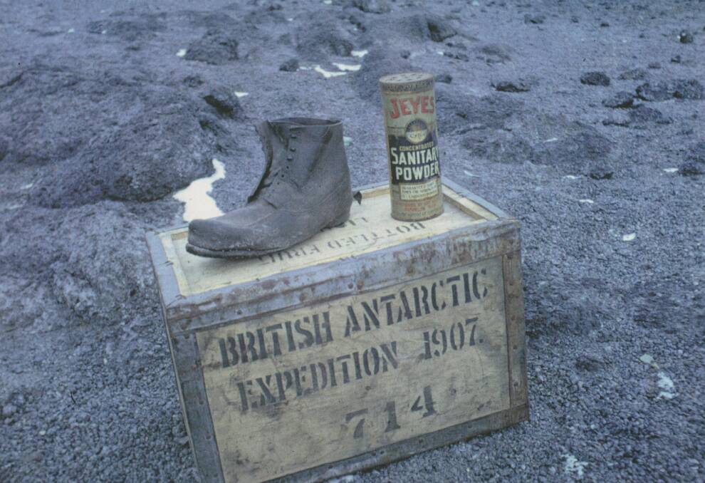 Relics of Shackleton’s 1907-09 Antarctic expedition. Photo: Dr Alex Ritchie