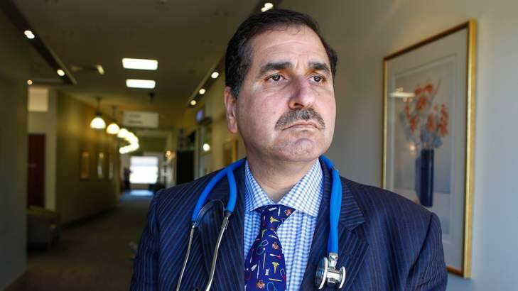 Dr. Yarub Jamiel purchased a $500,000 block of land in Conder to build a new medical centre but now has been fined $254,000 bill in late construction fees. Photo: Katherine Griffiths
