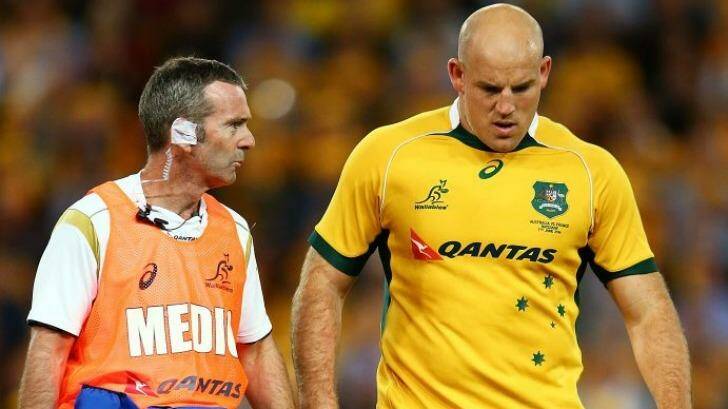 Injured Wallabies skipper Stephen Moore has been ruled out for the rest of the season, testing the ACT Brumbies' depth. Photo: Getty Images