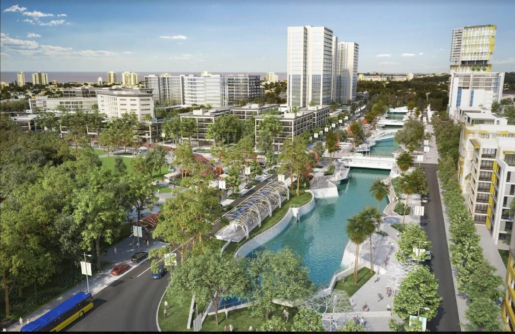 An artist's impression of the Sunshine Coast's new CBD (indicative only). Photo: SCRC