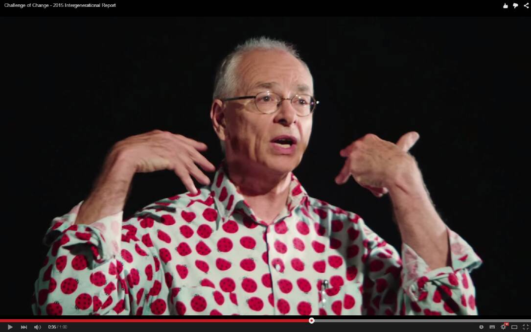 Dr Karl spruiks the <i>Intergenerational Report</i> in a YouTube video. Photo: challengeofchange.gov.au