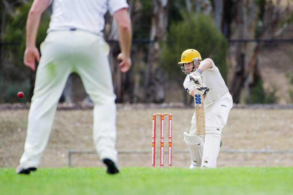 Rhys Healy has led Ginninderra back to the Cricket ACT Douglas Cup final. Photo: Jamila Toderas
