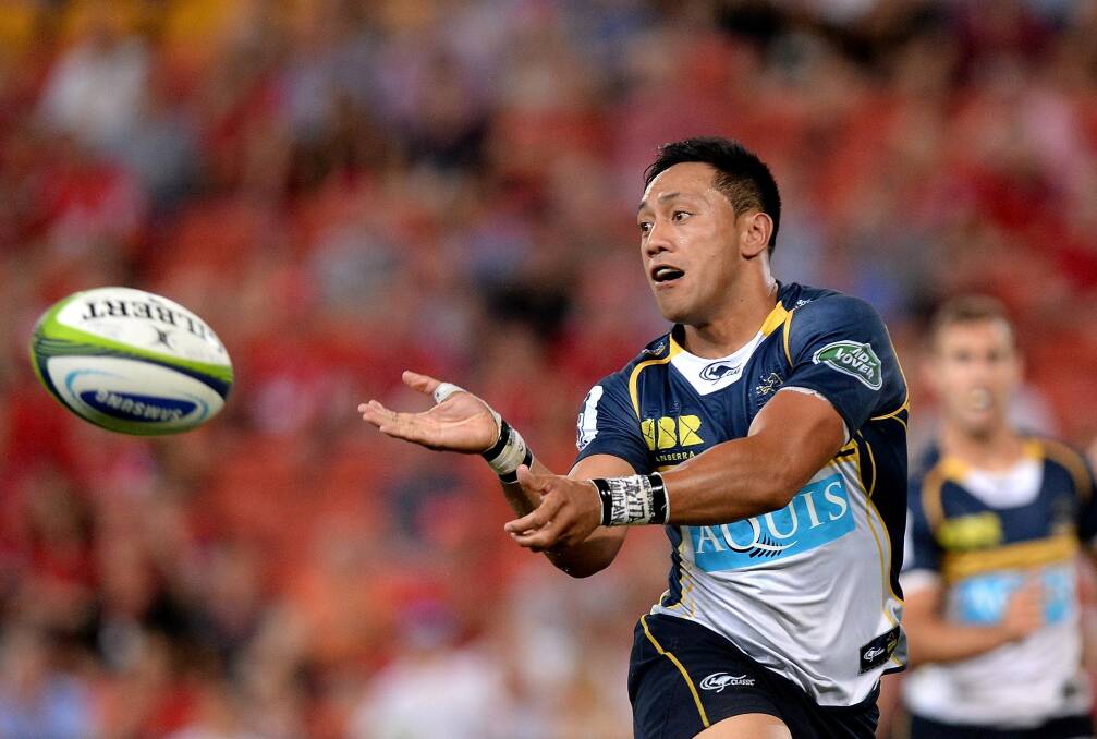 Christian Lealiifano will team up with Michael Dowsett as halves partners. Photo: Getty Images