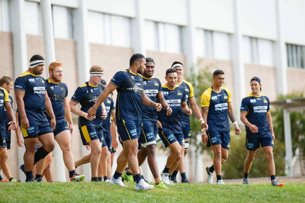 Brumbies players arrive for training.  Photo: Sitthixay Ditthavong