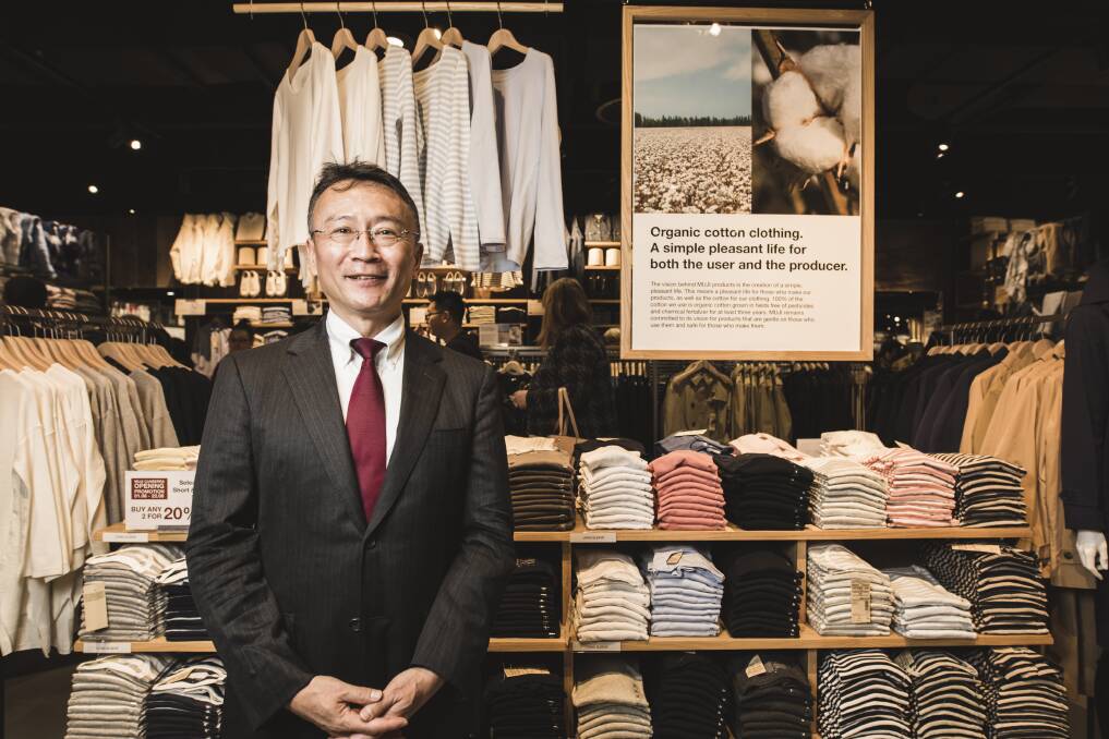 Director of MUJI's Asia and Oceanic division, Kei Suzuki, travelled from Tokyo to Canberra to open the new store. Photo: Jamila Toderas