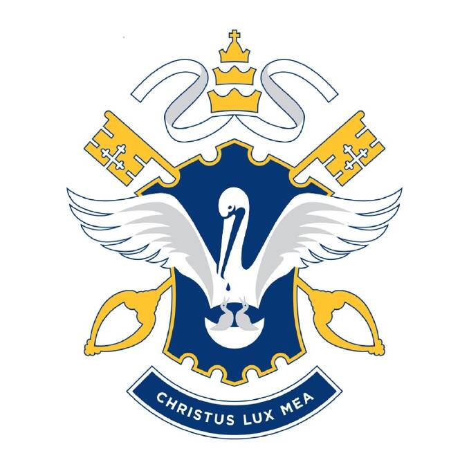 The new, streamlined coat of arms for St Edmund's College. Photo: Supplied