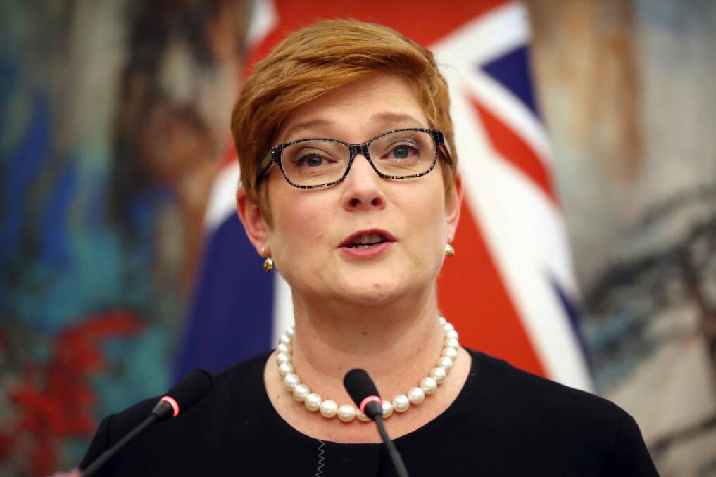 Australian Foreign Minister Marise Payne. Photo: AP