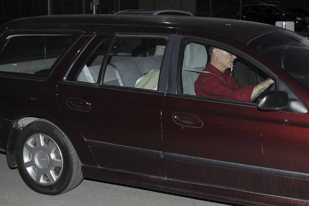 A car drives David Eastman from prison. Photo: Jay Cronan