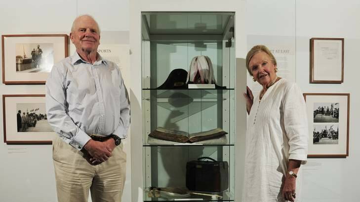 Mark and Margot Burrell at the But Once in a History exhibition. Mark has pleasant memories of his grandparents Lord and Lady Denman. Photo: Jay Cronan