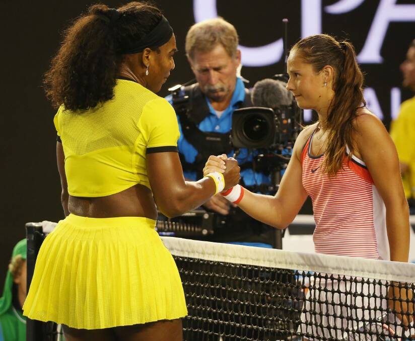 Getting to grips: Serena Williams breezed past her third round opponent Daria Kasatkina. Photo: Michael Dodge