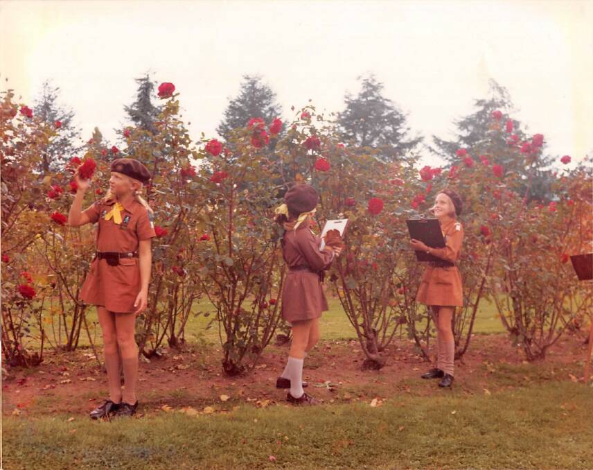 2nd Hughes Brownies in 1974 in what looks like the OPH rose garden. Photo: Supplied