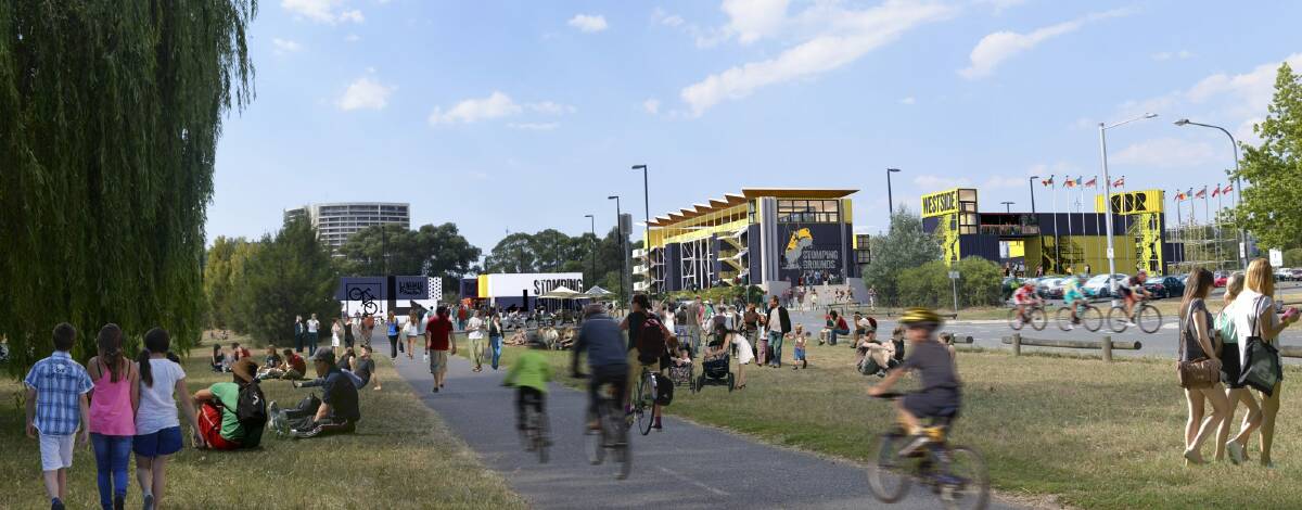An artists' impression of a new vibrant precinct on the shores of Lake Burley Griffin. Photo: ACT Government