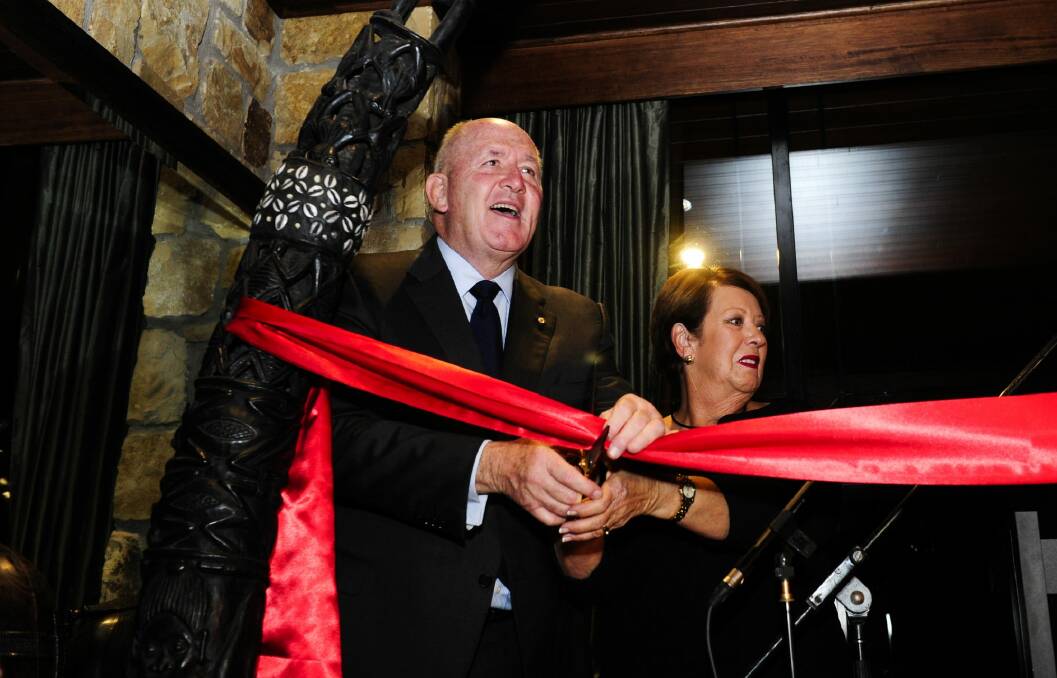 The Governor-General, Sir Peter Cosgrove, and Lady Cosgrove decare the lodge officially open.  Photo: Melissa Adams