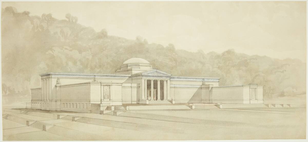John Crust's original design for the 1925 competition. Photo: Australian War Memorial