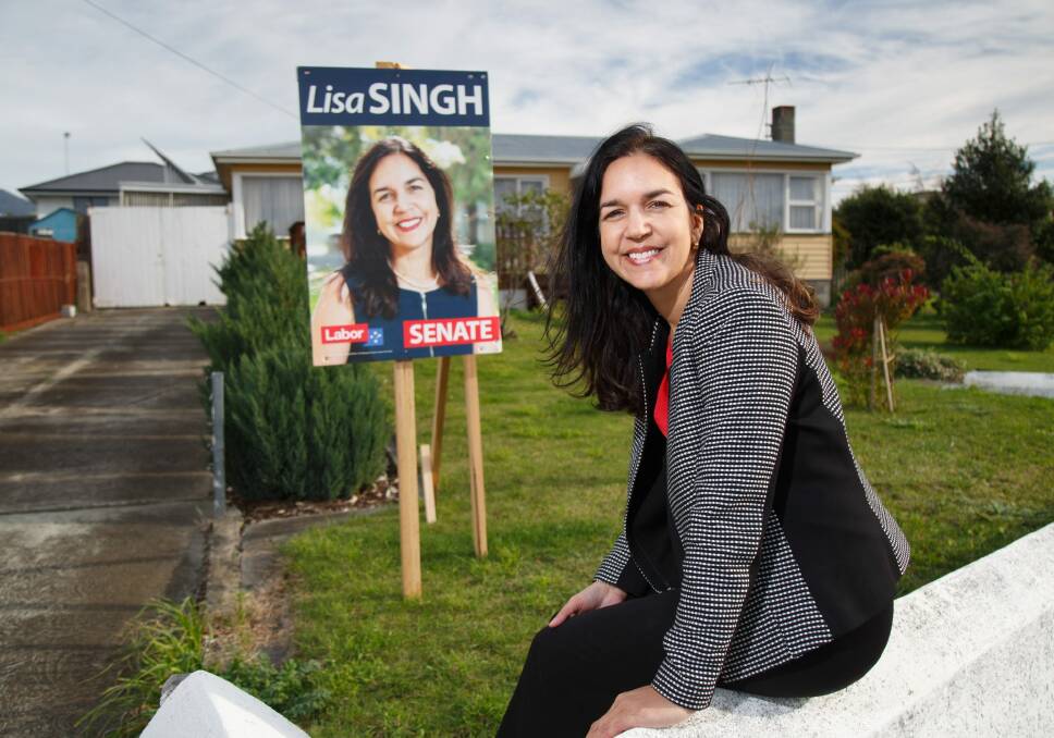 Labor Senator for Tasmania Lisa Singh, who might retain her seat despite being given 6th spot on Labor's ticket.
 Photo: Peter Mathew