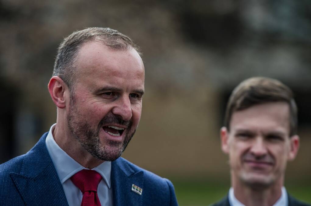 Chief Minister Andrew Barr: The first of a suite of witnesses to give evidence on Wesnesday into the government's controversial purchases of land at Glebe Park and West Basin. Photo: Karleen Minney