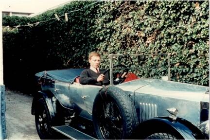 Drive time: Peter  Thorne, aged 21, in a 1923 Vauxhall he restored during two years.