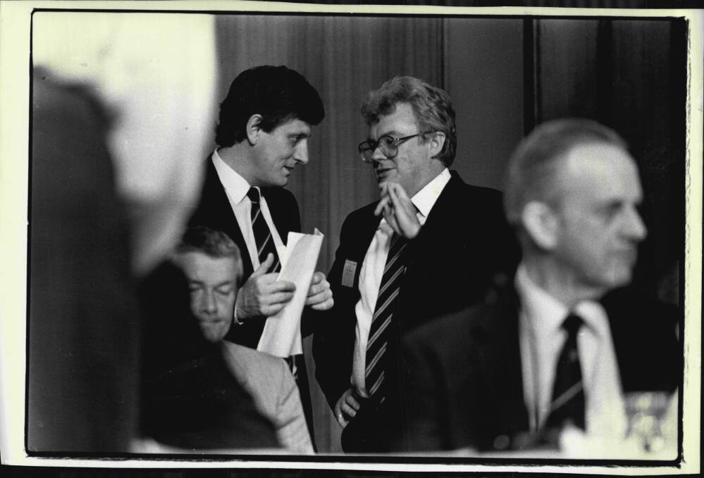 Bob Hawke and Graham Richardson in 1986. Photo: Lorrie Graham