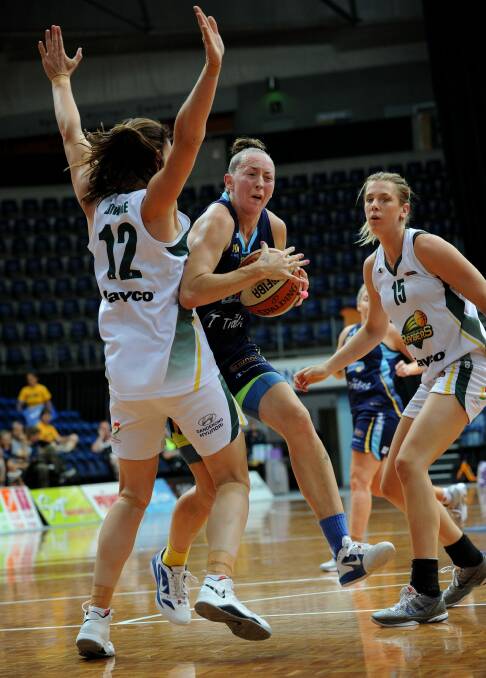 Michelle Cosier, playing for the Canberra Capitals, was known to battle hard on the basketball court. Photo: Colleen Petch