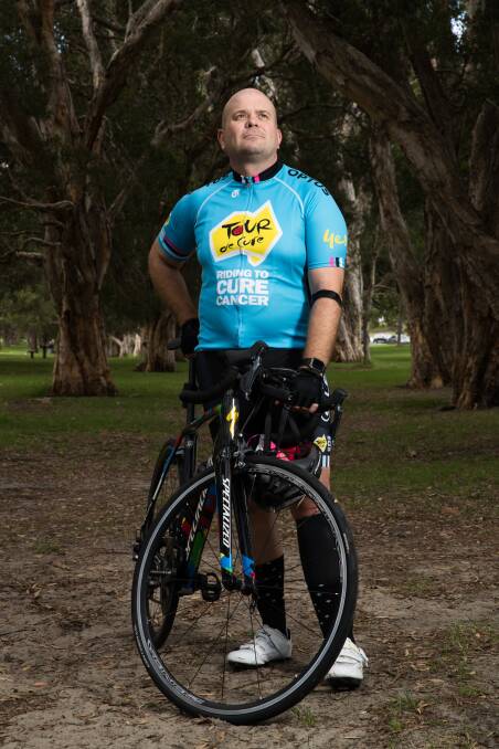 Bill Springett-Kelly has been training for  the Tour de Cure's signature ride from Sydney to Geelong to fight cancer. Photo: Janie Barrett