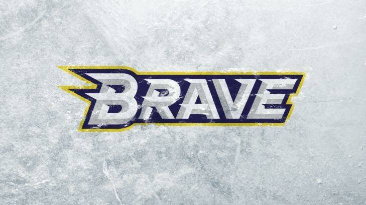 Ice branding: The new logo for the CBR Brave ice hockey team. Photo: Supplied