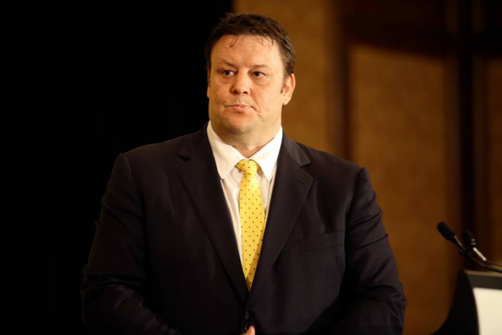 The former rugby league player and now senator Glenn Lazarus, who quit the Palmer United Party. Photo: Angela Wylie