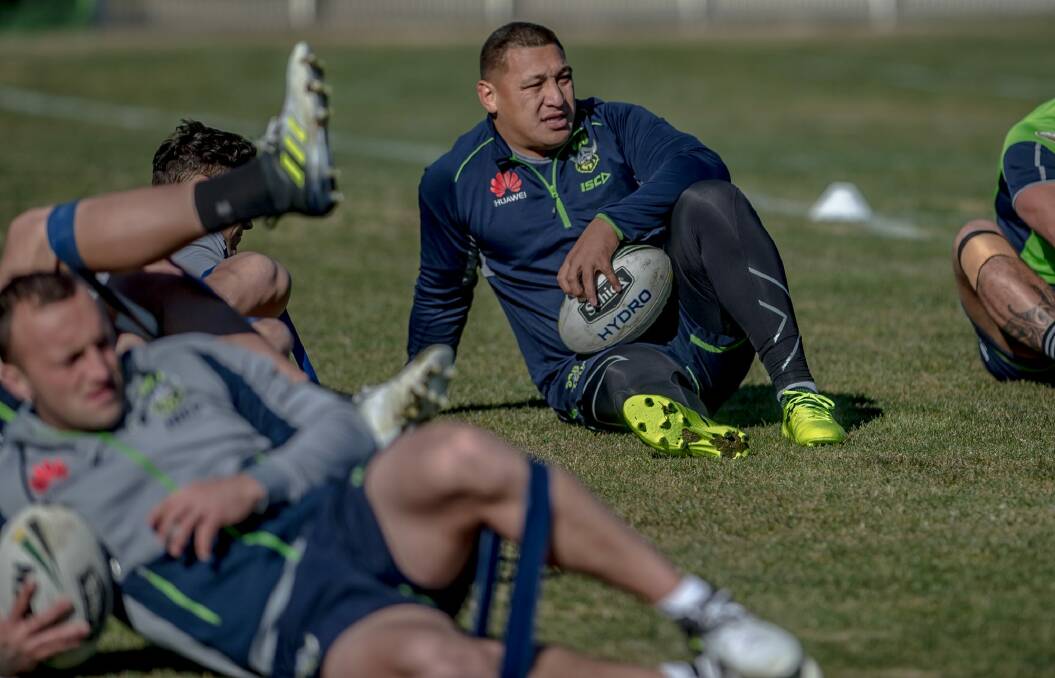 Raiders star Josh Papalii will miss the Prime Minister's XIII game due to a death in the family. Photo: Karleen Minney