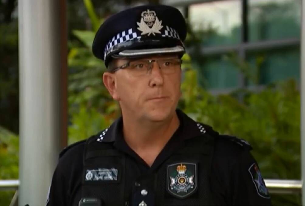 Inspector Karl Hahne speaks to media about the missing Calamvale woman in Queensland. Photo: Seven News