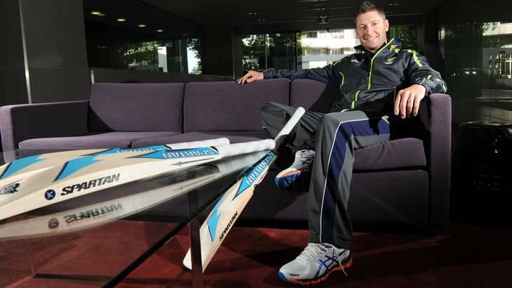 Australian cricket captain Michael Clarke ahead of the One Day International game against the West Indies at Manuka Oval on Wednesday. Photo: Graham Tidy GGT