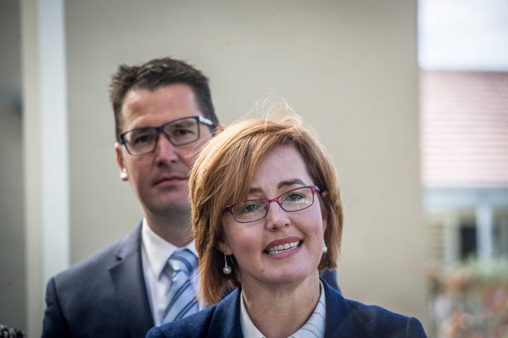 ACT Senator Zed Seselja and ACT Health Minister Meegan Fitzharris. Photo: Karleen Minne