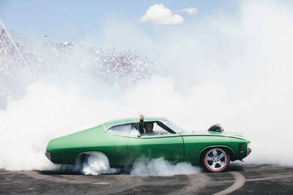 The burnout competition at Summernats. Photo: Rohan Thomson