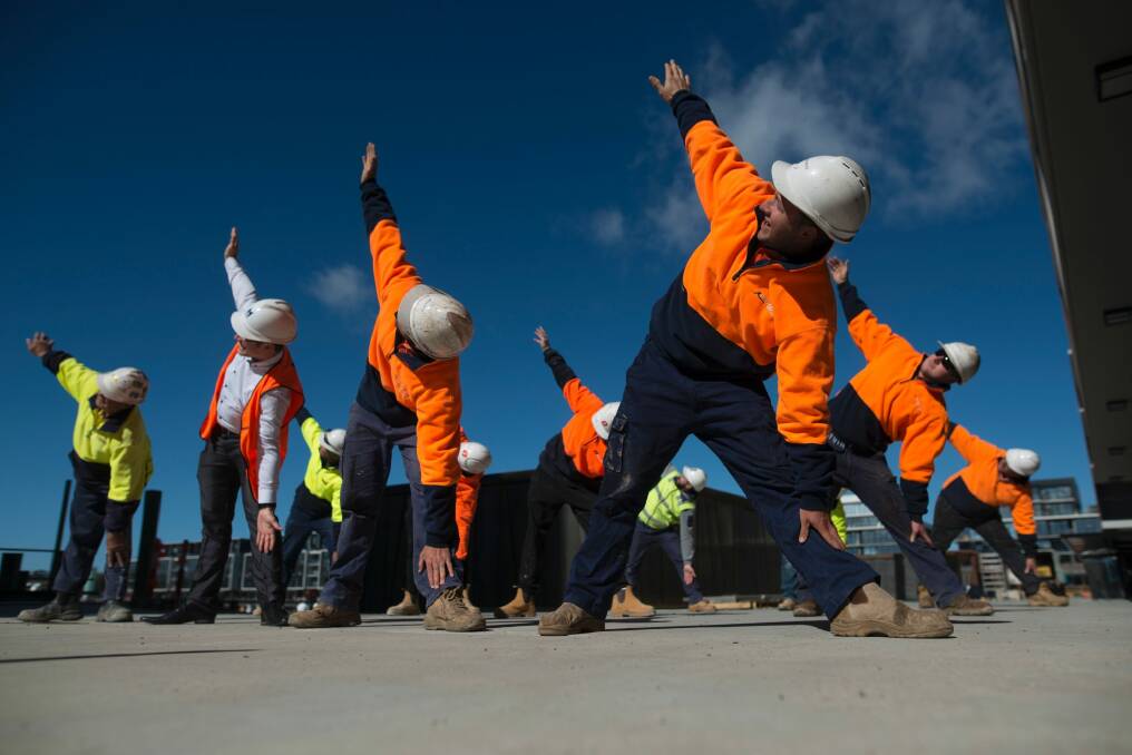 On-site presence: Mindfulness coach Rob Ginnivan says the practice helps tradies achieve a state of calm. Photo: Rohan Thomson