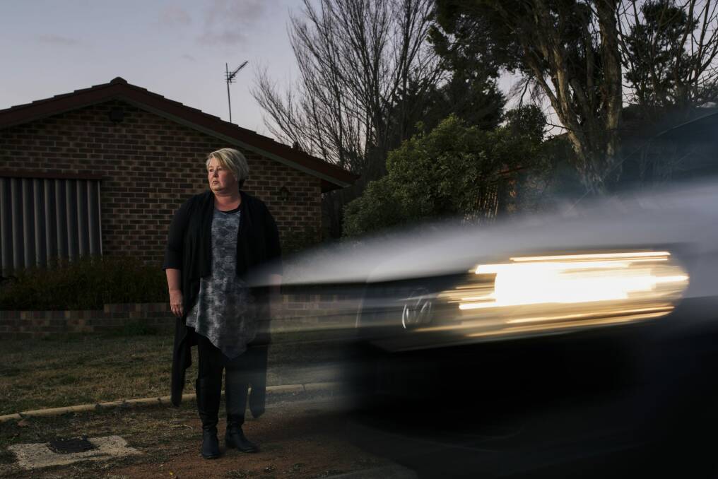 Fiona Campbell outside her home in Richardson where her car was stolen on Tuesday morning after she left it running to warm up in the morning.  Photo: Rohan Thomson