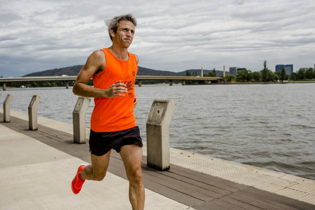 Andre Carvalho plans to add a few extra kilometres on to the end of the Endurance triathlon as part of his self-imposed challenge to run 12 marathons in 12 months, to raise money for cancer research. Photo: Jamila Toderas