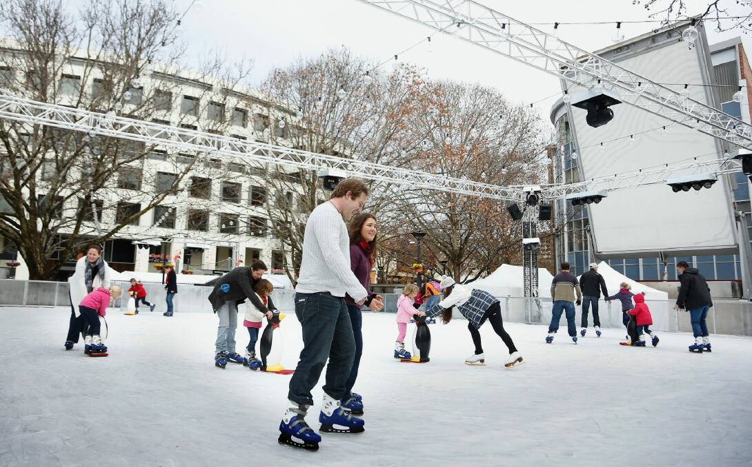 You can get your skates on in Garema Place from this weekend. Photo: Jeffrey Chan 