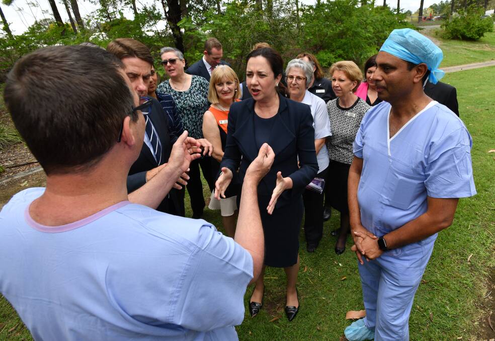 Queensland Premier Annastacia Palaszczuk announced a major upgrade to Logan Hospital during the 2017 state election campaign. Photo: Darren England/AAP