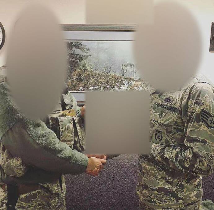 The Nigerian man allegedly used these photos of a United States soldier and posed as him to lure a Brisbane woman into handing over hundreds of thousands of dollars. Photo: QPS Media