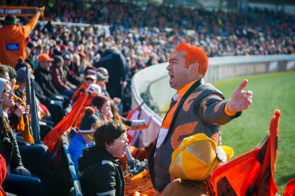 Canberra fans have flocked to GWS games in recent years. Photo: Dion Georgopoulos
